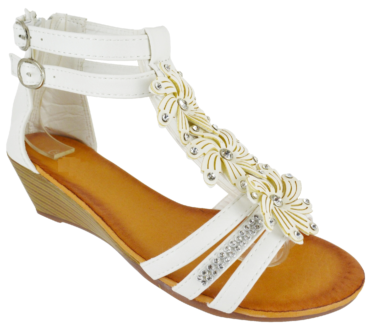 LADIES WOMENS MID HEELS WEDGE SUMMER DRESS PARTY EVENING SANDALS SHOES